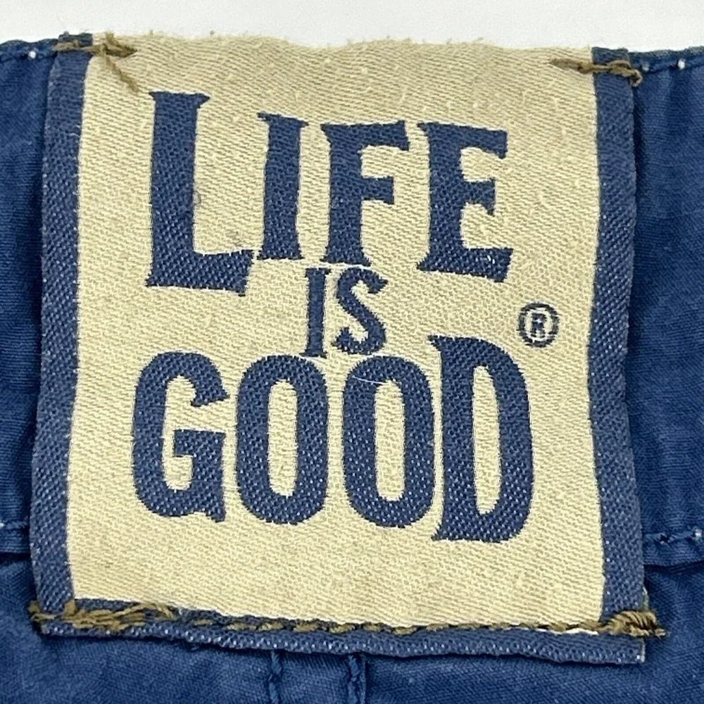 Life is Good Shorts Men's 40 Blue Versa‎ Shorts Flat Front Reversible 9